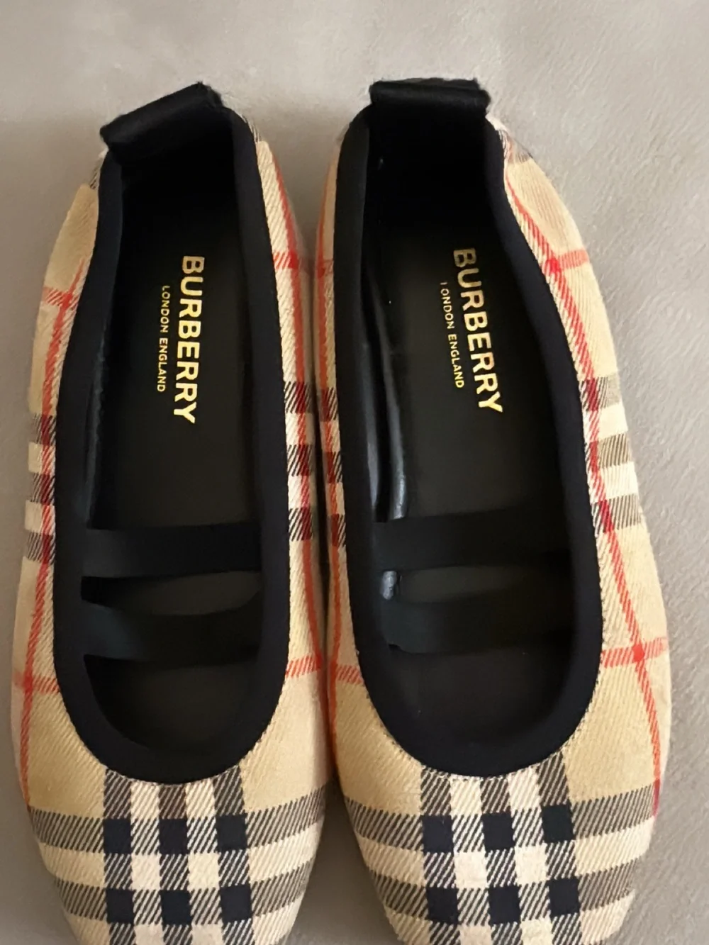 Burberry Girls' Mini Grace Vintage Check Ballet Flats *NEW* Size 32 USA 2.5